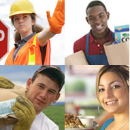 Various jobs for teenagers full-time or part-time.